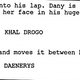 A very different version of Dany and Drogo’s first night.